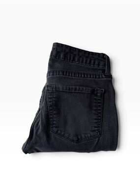 Just Black Destroyed Low Rise Stretch Raw Hem Black Skinny Jeans Size 28